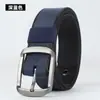 Cinto masculino e feminino com fivela de pino, cinto de lona, macacão casual, estilo coreano, moderno, masculino, estudante, juventude, treinamento militar, ao ar livre
