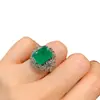 Europa e Estados Unidos popular conjunto de joias colar brincos anel de esmeralda sintética criativo todo cravejado de diamantes luxo principal 12*16