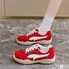 Zapatillas sencillas estilo universitario, zapatillas de entrenamiento alemanas de color sólido versátiles con suela plana, zapatos casuales para mujer ligeros con suela blanda antideslizantes resistentes al desgaste
