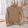 Suéter Infantil con Cuello Volante Dulce Transfronterizo para Niñas, Top Estilo Princesa, Tejido Base Suave y Amigable con la Piel