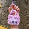 Porta-moedas de Lã Tricotado Criativo Estilo Ins Chaveiro Fofo Pingente para Bolsa de Mulher Pequeno Presente Atacado