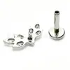 Brincos de asa de anjo de titânio F136 com zircônia, joias para piercing de liga de titânio G23, tarrachas de osso da orelha, tarrachas ear cuff, tarrachas de lábio