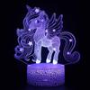 Luz Nocturna 3D Serie Unicornio Más Vendida en Amazon Transfronterizo Control Remoto Táctil Lámpara de Mesa Colorida Lámpara de Regalo Creativa