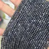 Piedra Turmalina, Granate, Ágata, Piedra Lunar, Lapislázuli, Cristal Cuentas Facetadas de 3 mm, Cuentas Sueltas para Manualidades
