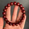 India Sándalo Rojo Hoja Pequeña Pulsera de Cuentas Barril Estrella Dorada Completa Sándalo Tipo Antiguo Pulsera de 108 Cuentas para Hombres y Mujeres Juguete Cultural de Madera Cuentas Budistas