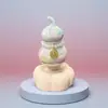 Gira-Gira de Cerâmica Perolada Eletrodepositada em Forma de Cuia, Ornamento Rotativo para Alívio de Estresse de Fortuna e Prosperidade, Decoração para Carro e Mesa de Chá para Alívio de Estresse