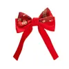 Nuevo Accesorio para el Cabello de Niña de Dibujos Animados para Bebé, Pinza para el Cabello con Lazo y Borla de Año Nuevo, Saludo de Año Nuevo, Accesorio Rojo Brillante para el Cabello