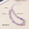 Cadena para teléfono de grava de cristal natural, cordón, manualidades de cristal hechas a mano, colgantes decorativos, venta al por mayor desde el fabricante