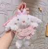 Muñeca de Dibujos Animados Conejo de Orejas Largas Colgante de Bolso Adorno Llavero Lindo Muñeco Peluche Juguete Pequeño Regalo