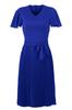 Verão europeu e americano novo comércio exterior roupas femininas Amazon AliExpress eBay sexy decote em V plissado vestido de manga curta feminino