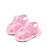 Zapatos de verano nuevos con lazo para bebé de 1 a 3 años, sandalias transpirables para niña, zapatos de llamada antideslizantes de suela suave