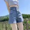 Shorts jeans retrô feminino verão 2024 Novo plus size cintura alta solto emagrecedor para menina cheinha perna larga estilo A hot pants