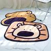 Alfombra de felpa tipo cachemira con animalitos lindos, manta de dibujos animados para el hogar, dormitorio, mesita de noche, manta decorativa para sofá y mesa de centro, entrega en una sola pieza