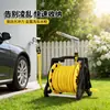 Fornecedor do Fabricante Carrinho Portátil Simples para Mangueira de Água de Jardim Conjunto de Pistola de Água para Lavagem de Carros Suporte de Armazenamento para Mangueira de Água Rack para Mangueira de Água