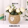 Regalo para jardinería gratis cesta de flores maceta maceta portátil cesta de flores venta al por mayor cesta tejida de flores hecha a mano