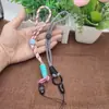 Cordón corto tejido a mano antipérdida para teléfono móvil, funda para teléfono móvil, tarjeta de identificación, licencia de empleado, cordón largo, contraste bicolor, cuerda para muñeca