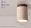 Lámpara de Pasillo Retro Amarilla de Travertino Espectro Completo Protección Ocular Estilo Japonés Wabi-sabi Lámpara para Dormitorio Estudio Accesorio de Iluminación Hierro