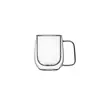 Taza de Café con Leche de Vidrio de Doble Capa Personalizada por el Fabricante Resistente a Altas Temperaturas Taza de Té Transparente para Latte con Asa Taza de Doble Capa