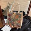 Bolsa de almuerzo Bento de lino al por mayor transfronteriza, bolso de mano de moda 2026 para salidas, bolso de hombro Ins para mujer