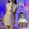 Manswica lencería sexy cheongsam sexy Hueco traje de juego de rol caliente pasión uniforme traje de tentación 2113