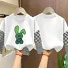 Camisa base de algodón para niño, estilo dos piezas falso, nuevo modelo 2026, camiseta de manga larga para niños, estilo primavera y otoño, top interior para niños mayores
