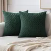 Funda de Almohada de Pana de Cadena Corta Amazon Transfronteriza Funda de Cojín de Sofá para el Hogar de Color Sólido Bohemio Cojín para Cabecera
