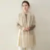 Bufanda de punto 100% cachemira pura para mujer, cálida y resistente al frío, simple y versátil, adecuada para actividades al aire libre y ciclismo, bufanda de color liso