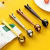 Cuchara Medidora de Acero Inoxidable 430 con Pinza, Pinza Selladora Multifuncional a Prueba de Humedad, Cuchara para Café, Cuchara Medidora para Leche en Polvo Dos en Uno