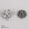Botones de Flor con Pedrería, Botones Metálicos de Alto Gama con Diseño Hueco Multicapa, Accesorios y Complementos para Abrigos y Trajes
