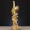 Estatua de Espada Dragón de Cobre Yang Tongji para Decoración del Hogar y la Oficina Venta al por Mayor desde el Fabricante