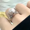Anel de Prata Esterlina S925 para Mulheres, Estilo de Nicho de Alto Padrão, Não Desbota, Anel de Dedo Versátil Estilo Ins, Joia Coreana de Design Aberto