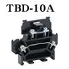TBD-10A bloque de terminales de cableado combinado de doble capa con riel guía, fijado por riel, antideslizante, pie roto de alambre, piezas de cobre y hierro
