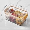 Frasco Sellado Caja de Almacenamiento de Plástico de Grado Alimenticio para Té de Flores y Hojas de Té, Almacenamiento de Refrigerador de Cocina de 4 Compartimentos