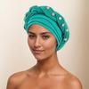 AliExpress Amazon casamento indústria pesada laminado cross braid cap African cap africa turbante cap