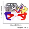 Gafas Decorativas Copa Europea Alemana Accesorios para Fotos de Partidos de Fútbol Aficionados Estadounidenses, Canadienses y Mexicanos Monturas de Gafas para Animar