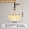 Candelabro de sala de estar estilo francés-italiano, lámpara de cristal minimalista post-moderna de color crema para dormitorio principal, lámpara de cristal de lujo ligero para comedor