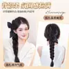 Peluca Trenzas con Cola de Caballo, Pinza de Lazo, Trenzas Retorcidas, Trenzas Largas, Peluca de Trenzas Estilo Coreano Realista Natural Celebridad de Internet
