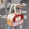Bolsa de Almuerzo Linda Bolsa Bento de Mano Aislada Engrosada Papel de Aluminio Bolsa para Comida de Estudiante Oficinista Bolsa de Almacenamiento para Lonchera Bolsa para Arroz