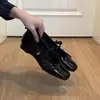 Sapatos de Salto Baixo para Noite com Laço para Mulheres, Lançamento Primavera e Verão 2026 Moda Francesa Sapatos Planos Brilhantes Mary Jane