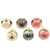 Acessórios para Joias DIY, Pingente de Chaveiro Sino Redondo Esmaltado Cloisonné Oco, Sino para Roupa de Animal de Estimação