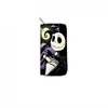 Billetera Larga con Cremallera de Calavera de PU Dropshipping Transfronterizo Cartera de Mano Noche de Terror Navideño con Impresión de Imagen