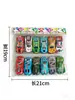 Carro de Liga Infantil Transfronteiriço Lata Brinquedo Carro Metal Puxar para Trás Carro Douyin Menino Corrida Caixa de Armazenamento Conjunto de Presente