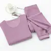 Ropa interior térmica cálida para hombre, forro polar de doble cara para mujer, sin costuras, a prueba de frío, calefacción a temperatura constante, con terciopelo, capa base, top de otoño, pantalones de otoño, conjunto de pareja