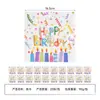 Novas Velas de Aniversário Infantis com Letras Tema Branco Decoração Atmosférica Suprimentos para Festivais Conjuntos de Festa Europeus e Americanos