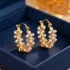 Pendientes Retro Dulces Franceses de Circonita y Perla con Diseño de Nicho, Lujo Ligero, Sensación de Alta Gama y Pendientes de Moda Personalizados