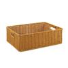Cesta de Almacenamiento para Mesa de Café tipo Ratán Cesta Organizadora de Cajón para Mueble de TV de Sala de Estar Cesta de Almacenamiento para Snacks y Cosméticos de Escritorio