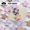 Patrón de cuadros de estrellas dulces geniales accesorios de joyería cuentas sueltas material DIY hecho a mano agujero recto cadena de teléfono móvil bolso colgante cuentas populares para niñas