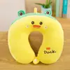 Almohada de Dibujos Animados en Forma de U Transfronteriza para Oficina, Escuela, Siesta, Protección del Cuello, Conducir, Viajes, Almohada Portátil para Avión, Logo Personalizado