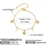 Collar con colgante de flor de cuatro pétalos más vendido con piedras de circonita, acero inoxidable, minimalista, nicho, pulsera y collar de moda para mujer