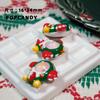 Comercio exterior transfronterizo de cuentas navideñas DIY Hombrecito de jengibre Árbol de Navidad Material hecho a mano Joyería Cuentas Cuentas pintadas a mano Muñeco de nieve